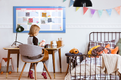 Magnetic board with marker Monthly planner