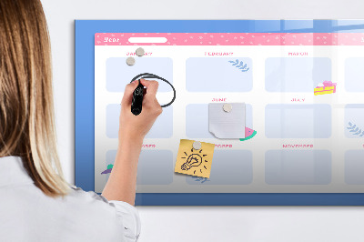 Magnetic erase board Monthly planner