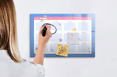 Magnetic erase board Monthly planner