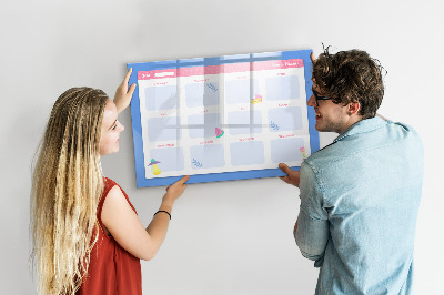 Magnetic erase board Monthly planner