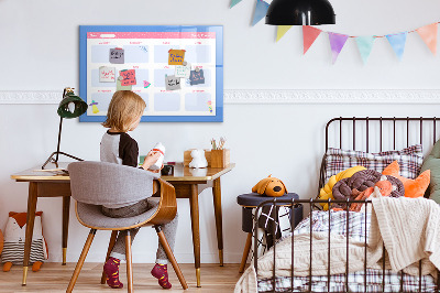 Magnetic board with marker Monthly planner