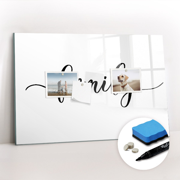Magnetic board for drawing The inscription family