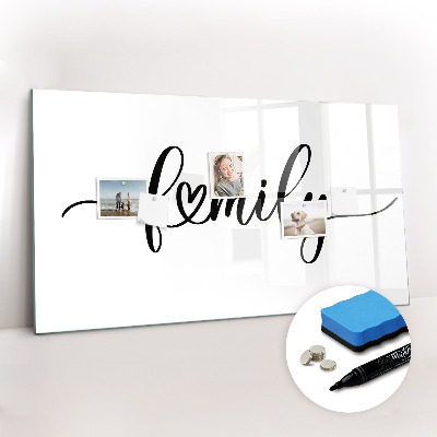 Magnetic board for drawing The inscription family