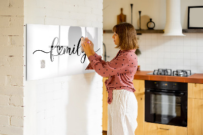 Magnetic board for drawing The inscription family