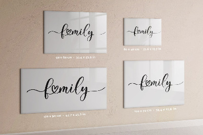 Magnetic writing board The inscription family
