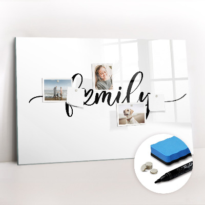 Magnetic writing board The inscription family