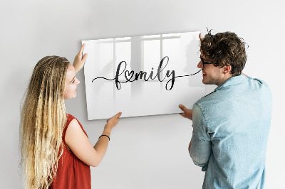 Magnetic board for drawing The inscription family