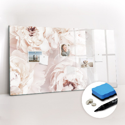 Magnetic writing board Peony flowers