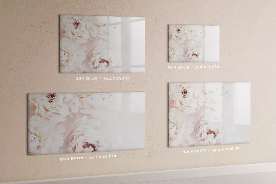 Magnetic writing board Peony flowers