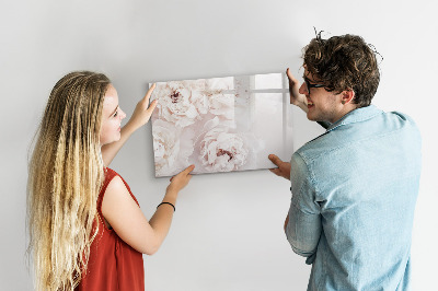 Magnetic board for drawing Peony flowers