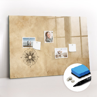 Magnetic board with marker Compass Canvas