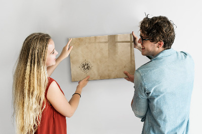 Magnetic board with marker Compass Canvas