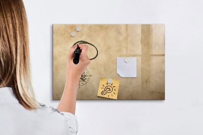 Magnetic board with marker Compass Canvas