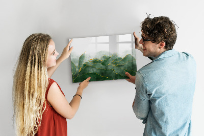 Magnetic board with marker Tropical palm trees