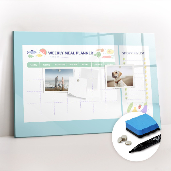 Magnetic erase board Meal planner