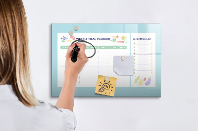 Magnetic erase board Meal planner