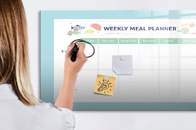 Magnetic writing board Meal planner