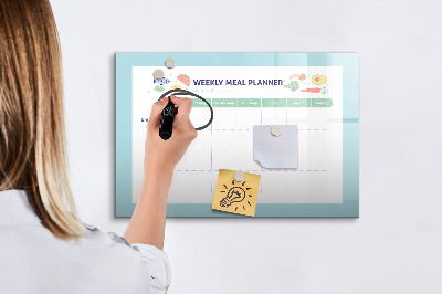 Magnetic board for drawing Meal planner