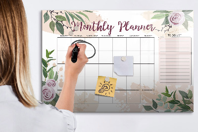 Magnetic board with marker Rose planner