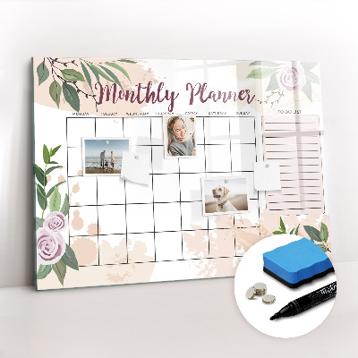 Magnetic board with marker Rose planner