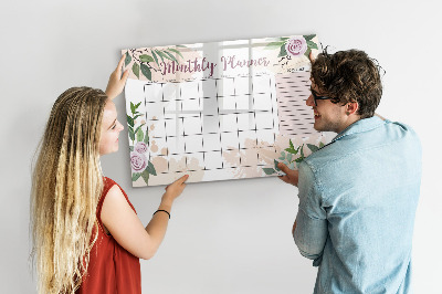 Magnetic board with marker Rose planner