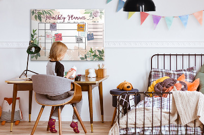 Magnetic board with marker Rose planner