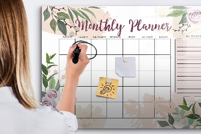 Magnetic board with marker Rose planner