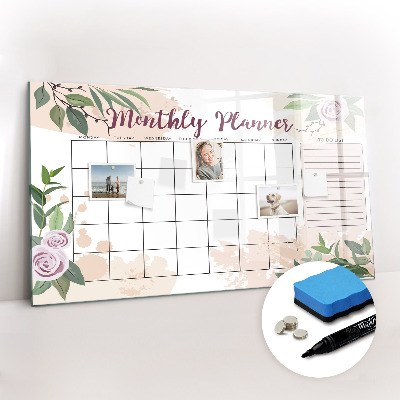 Magnetic board with marker Rose planner