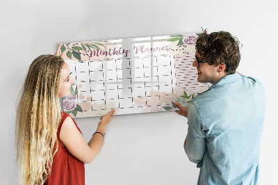 Magnetic board with marker Rose planner