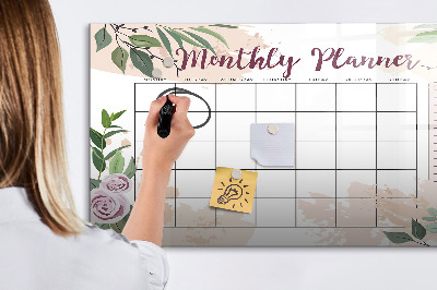 Magnetic board with marker Rose planner