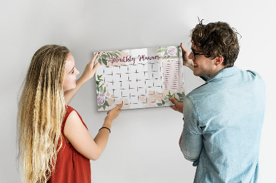 Magnetic board with marker Rose planner