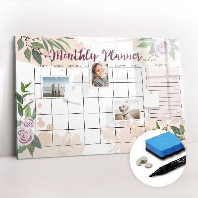 Magnetic board with marker Rose planner