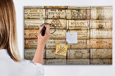 Magnetic writing board Wine corks