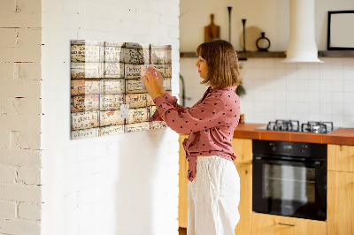 Magnetic writing board Wine corks