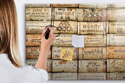 Magnetic writing board Wine corks
