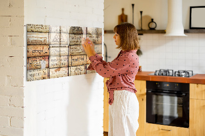 Magnetic writing board Wine corks