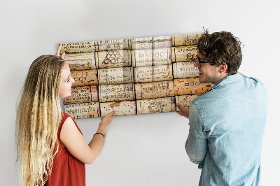 Magnetic writing board Wine corks