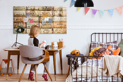 Magnetic writing board Wine corks