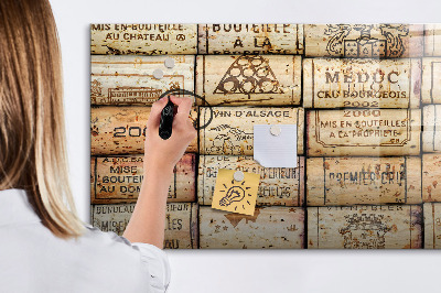 Magnetic writing board Wine corks