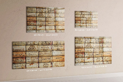 Magnetic writing board Wine corks