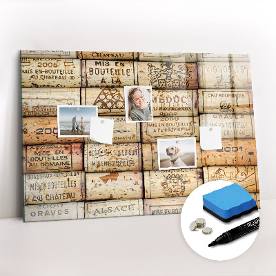 Magnetic writing board Wine corks