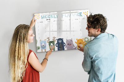 Magnetic board for drawing Weekly planner for kids