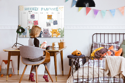 Magnetic board for drawing Weekly planner for kids