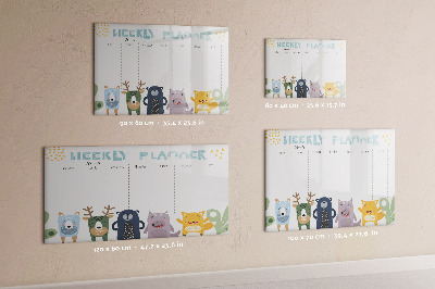 Magnetic board for drawing Weekly planner for kids