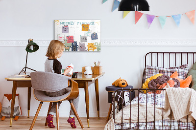 Magnetic board for drawing Weekly planner for kids