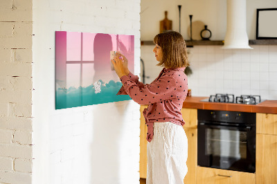 Magnetic board with marker Gradient sky