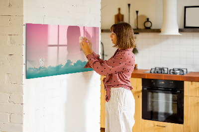Magnetic board with marker Gradient sky