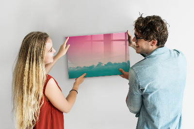 Magnetic board with marker Gradient sky