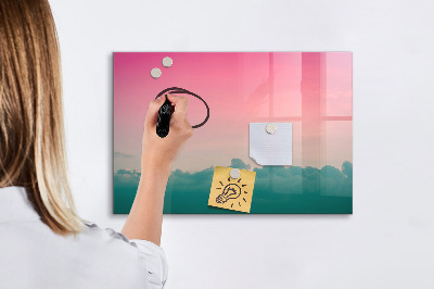 Magnetic board with marker Gradient sky