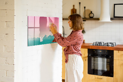 Magnetic erase board Gradient sky